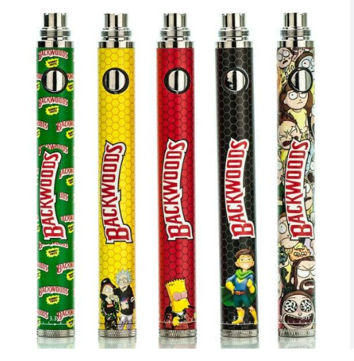 BRASS KNUCKLES/Backwoods/Cookies/Runtz Battery Preheat Bottom Voltage Adjustable CBD Vape Pen Battery-1100mah Twists with Cartoon Design - Image 3